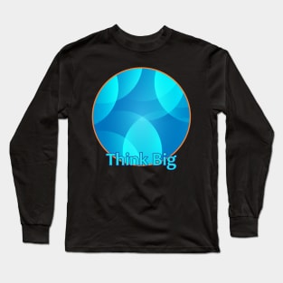 Circle Abstract Blue Celestial Long Sleeve T-Shirt